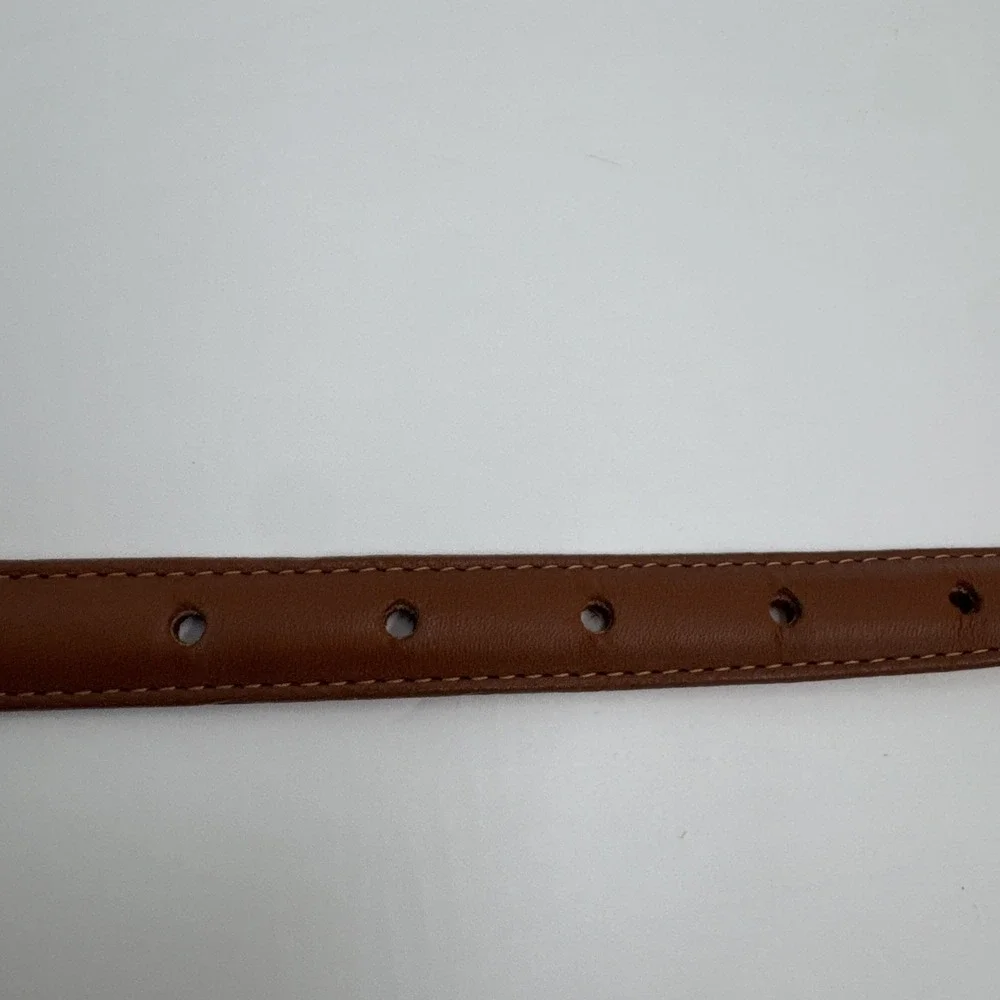 Vintage Coach 2800 British Tan Leather Belt Size 30 USA Solid Brass Hangtag